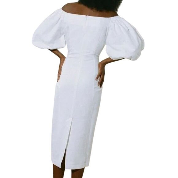 Mara Hoffman Namari Midi Dress In White - Size 4 - Picture 2 of 9